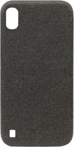 ADEL Kunststof Back Cover Hardcase Hoesje Geschikt voor Samsung Galaxy A10/ M10 - Stoffen Design Zwart