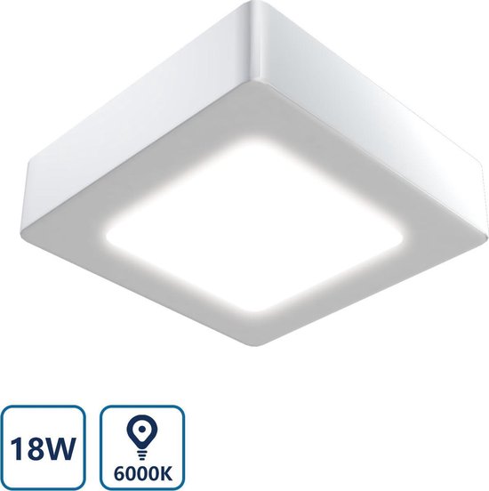berekenen slijm Aktentas Aigostar LED Plafondlamp - Ceiling lamp - 18W - 6000K - Vierkant | bol.com