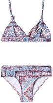 Seafolly Maharaja Tri Kini - Bikini set Triangel Paisley - Roze Blauw - Vrolijk - Maat 146 (10 jaar)