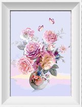 Artstudioclub®  Schilderen op nummer volwassenen 40x50 cm Bloemen in vaas