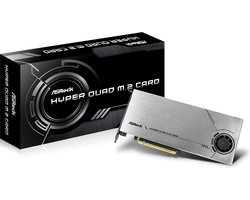 ASRock HYPER QUAD M.2 CARD - Schnittstellenadapter - M.2 - Expansion Slot to M.2 - M.2 Card - PCIe 4,0 x16 (90-MCA0G0-00UANZ)