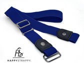 HappyStrappy.® originele Elastische riem Blauw | Riem zonder gesp | Stretch riem | Dames | Heren