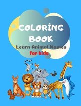 Coloring Book Learn Animal Names for Kids