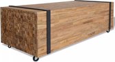 Salontafel Massief hout - koffietafel (Incl LW3D Klok) l - coffee table woonkamertafel