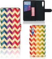 Leuk Telefoonhoesje Xiaomi Mi 9 Smartphone Hoesje Zigzag Color