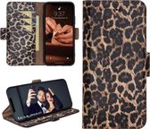 Bouletta leder Apple iPhone Xs Wallet Case hoesje - Smooth Leopard