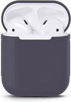 Airpods Silicone Case Cover Hoesje geschikt voor Apple Airpods 1 / 2 - Donker Blauw
