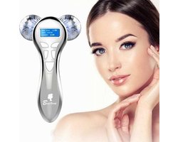 BenjaBeauty Gezichtsroller - massage roller - Huidverzorging - Massage apparaten - Gezichtsroller -Gezichtsmassage - Cadeau - Zilver