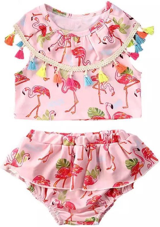 Tankini - Flamingo's - Ibiza - Bikini - Meisje - Maat 86-92 | bol.com