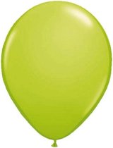 30x stuks Metallic party ballonnen lime groen - Feestartikelen en versiering