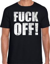 Fuck off protest t-shirt zwart voor heren - staken / protesteren / statement / demonstratie shirt XL