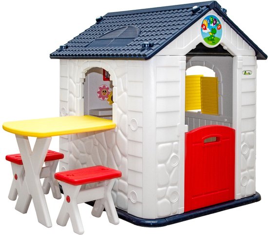 Kinderspeelhuisje vanaf 1 - Tuin Kinderhuisje met Tafel - overdekt Kinder  Speelhuisje... | bol.com