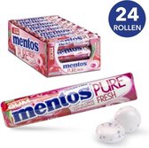 Mentos pure fresh snoep - kers - 24 stuks