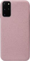 ADEL Tarwe Stro TPU Back Cover Softcase Hoesje Geschikt voor Samsung Galaxy S20 Ultra - Duurzaam afbreekbaar Milieuvriendelijk Roze