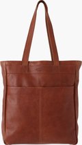 Raw Materials Tas - Shopper - Handtas - Leer - Denim binnenvoering - Cognac