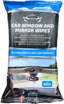 Autodoekjes - Vochtige schoonmaakdoekjes voor ramen en spiegels van de auto 40 stuks