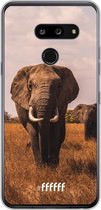 LG G8 ThinQ Hoesje Transparant TPU Case - Elephants #ffffff