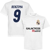 Galacticos Real Madrid Benzema 9 Team T-shirt - Wit - 3XL