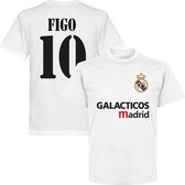 Galacticos Real Madrid Figo 10 Team T-shirt - Wit - XXL