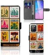 Portefeuille Samsung S10 Lite Cuir PU Portefeuille Livre Timbres