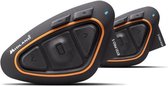 Midland BTX1 Pro S Twin, 2 x Bluetooth Headset intercom communicatie systeem voor motor en scooter helmen - duoset