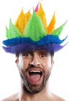 Perruque 10000 volts multicolore - soirée déguisée - carnaval