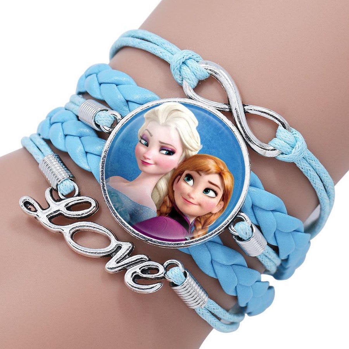 Omgekeerd boycot Oriëntatiepunt Armband Frozen - Lichtblauw Elsa & Anna | bol.com