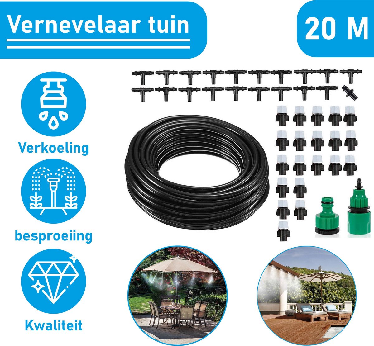 Vernevelaar Tuin Verneveling Slang Nevelsproeier Vernevelingsysteem