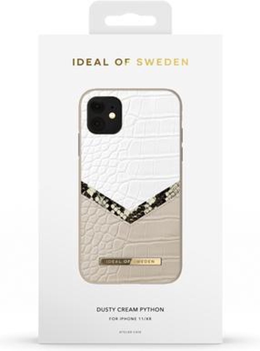 iDeal of Sweden Fashion Case Atelier voor iPhone 11/XR Dusty Cream Python