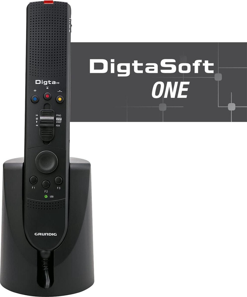 Grundig PFU2200 Digta SonicMic II Dicteermicrofoon - DigtaSoft One software - Docking station Muis/ Schakelaar