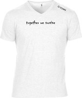 G-TOWN- T-SHIRT - TOGETHER WE SURVIVE - HEREN - M - WIT