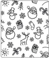Embossing Folder - Crafts-Too - CTFD 4007 - Christmas Background