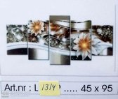 L1314 Diamond Painting rond 5 luik bloemen Diamond Painting 4595/105 45X95cm