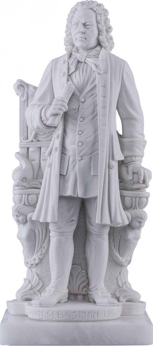 Music Gifts - Albast borstbeeld J.S. Bach 27 cm
