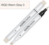 Stylefile Marker Brush - Warm Grey 0 - Hoge kwaliteit twin tip marker met brushpunt