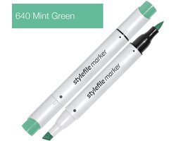 Stylefile Marker Brush - Mint Green - Hoge kwaliteit twin tip marker met brushpunt