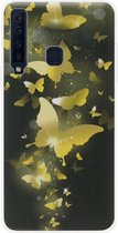 ADEL Siliconen Back Cover Softcase Hoesje Geschikt voor Samsung Galaxy A9 (2018) - Vlinder Goud