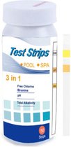 Zwembad Test Strips - Zwembad Test Strips - 3 in 1 Test Strips -  50 Stuks - Zwembad Onderhoud - Schoon Zwembad - Ph Strips - Chloor - Jacuzzi Teststrip - Ph en Chloor teststrip