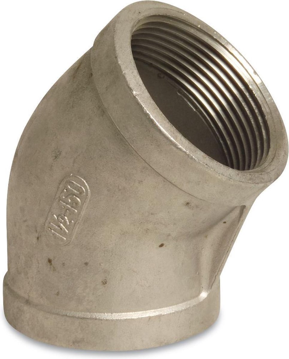 Profec Nr. 120 Knie 45° RVS 316 1/4" binnendraad