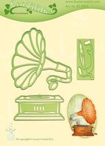 Leabilitie�  Vintage Grammofoon snij en embossing mal
