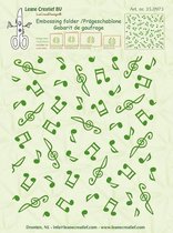 Embossing folder background Musical symbols 14.4x16cm