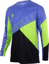 Rogelli MTB Shirt LM Adventure Blauw/Zwart/Groen S