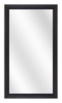 Spiegel met Brede Aluminium Lijst - Zwart Geschuurd - 20x50 cm