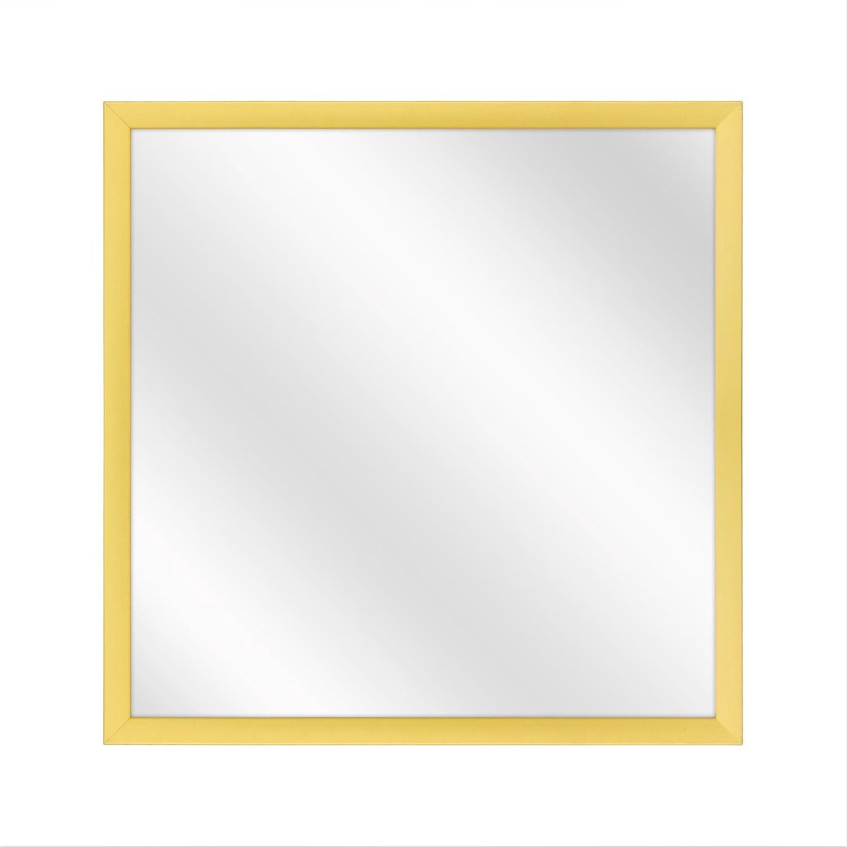 Spiegel met Luxe Aluminium Lijst - Mat Goud - 20x20 cm