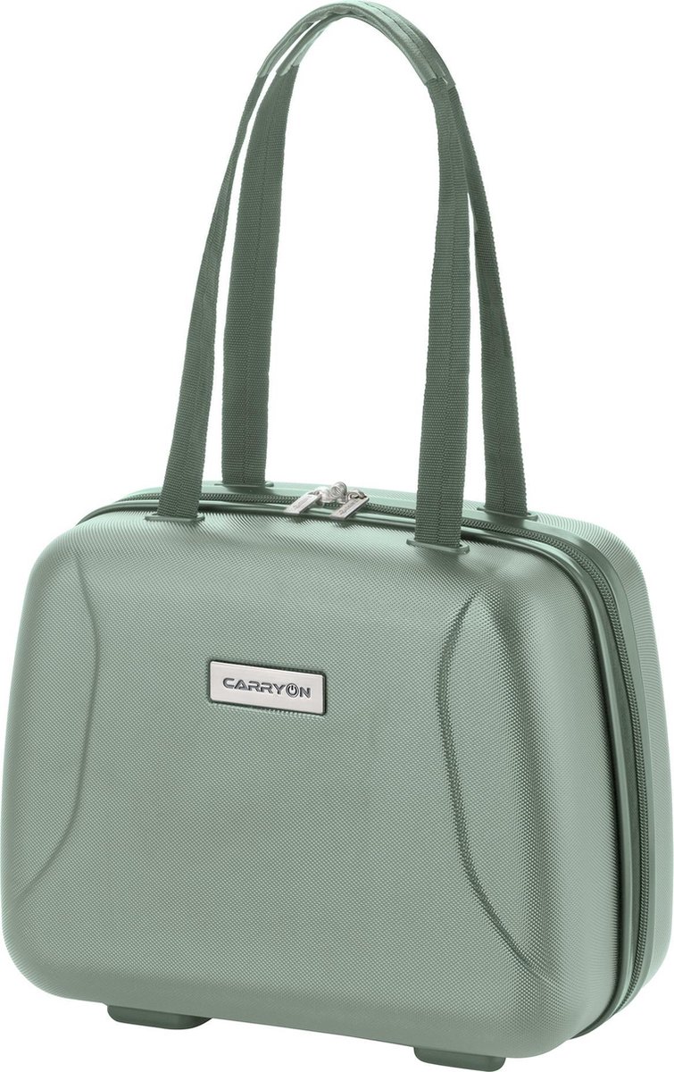 CarryOn Skyhopper Beautycase 13 Ltr - Make up Koffer - Luxe Toilettas - Cijferslot - Maat: 33,5 x 28 x 18 - Olijf