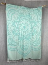 Hamamdoek Bamboe Mint - 100x180 cm - Badstof Katoen