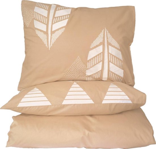 Foto: Heckettlane dekbedovertrek floriana bedlinnen met bloemen print 140x220 natural dekbedhoes van 100 katoen satijn