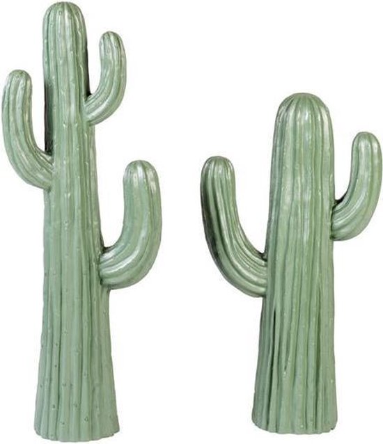 Deco Cactus Groen - Set van 2 | bol.com