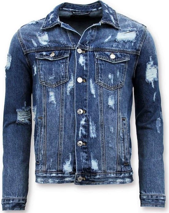 Spijkerjack Heren Effen Kleur - Piloot Trucker Cowboy Tops