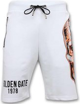 ENOS Jogging Korte Broek Heren - Doodskop -7357 - Wit - Maten: XXL